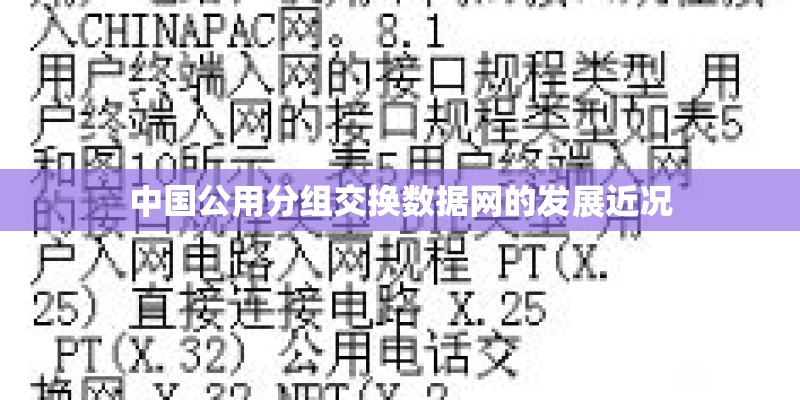 中国公用分组交换数据网的发展近况