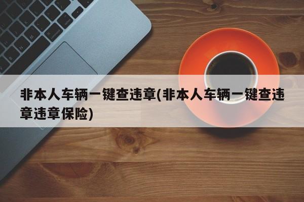 非本人车辆一键查违章(非本人车辆一键查违章违章保险)